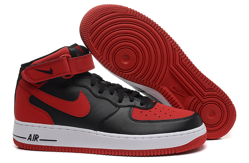 Latest Jordan 1 Magic Strap Black Red Shoes - Click Image to Close